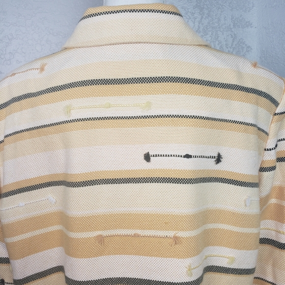 Alfred Dunner Yellow Striped Knit Blazer Size 18 - Picture 7 of 8